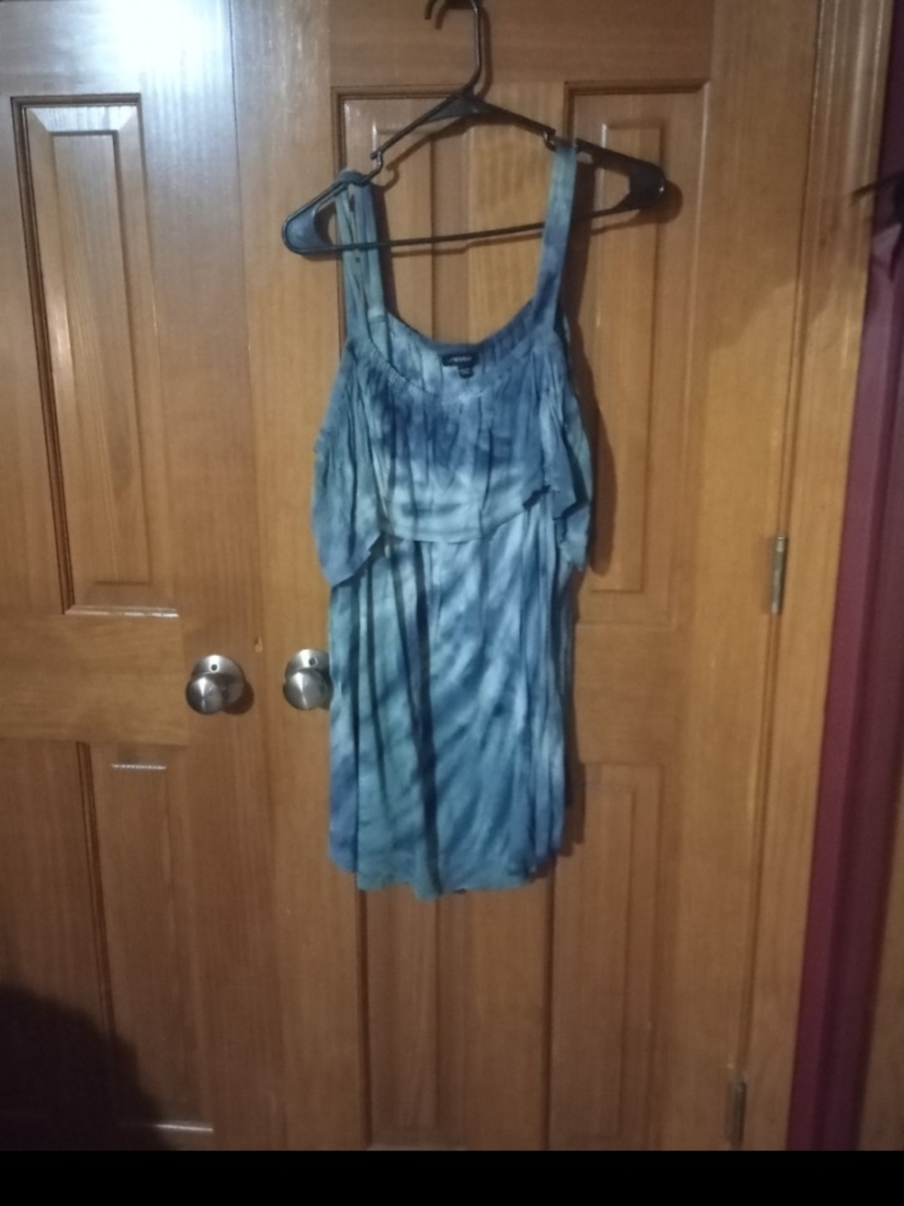 Women’s Blue Tie-Dye Sleeveless Top